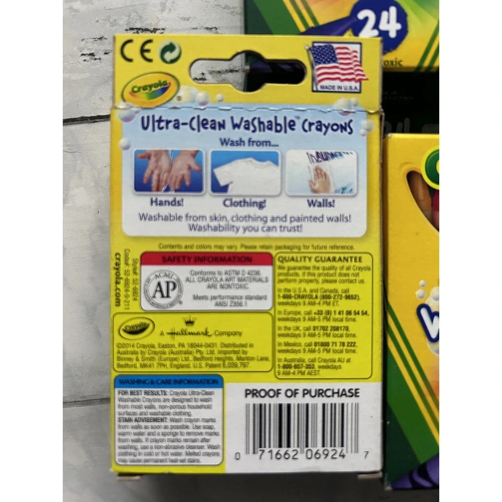 5 *24 Crayola  Ultra-Clean Washable Crayons Made in USA‎ Teacher's Classroom